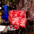 Sage and Clare Marta Makeup Bag - Vermillion