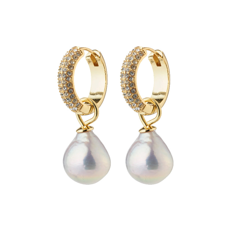Adele Fresh Water Pearl Earrings - Gold Plated