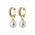 Adele Fresh Water Pearl Earrings - Gold Plated