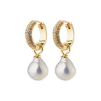 Adele Fresh Water Pearl Earrings - Gold Plated