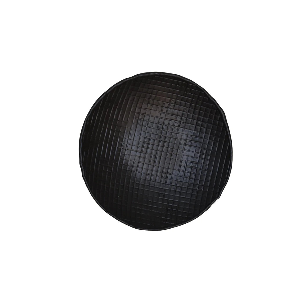 ANKARA Round Plate - Black