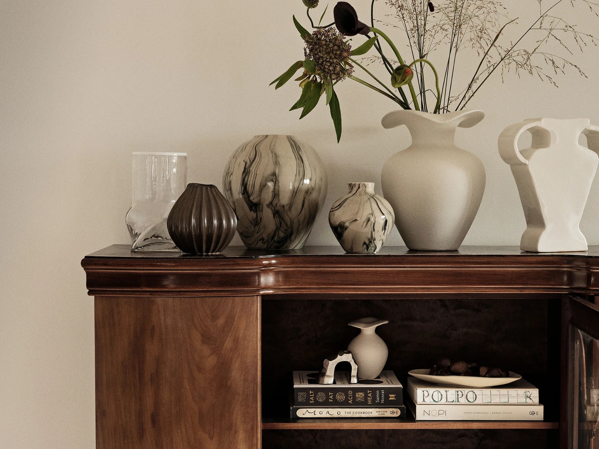 BROSTE Vase Wide S - Antique Brown