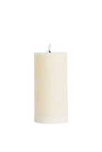 Classic LED Wax Pillar Candle - White/Natural