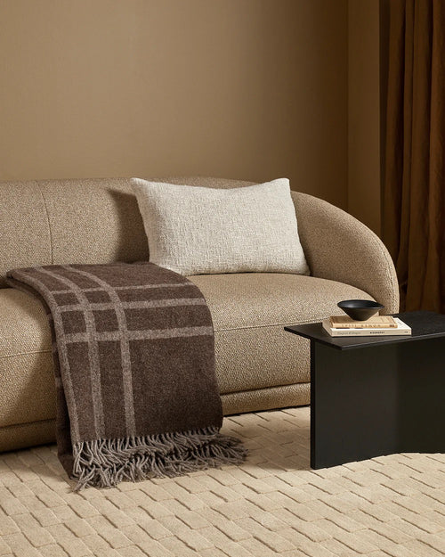 Baya Fiordland 100% Lambswool Throw - Walnut