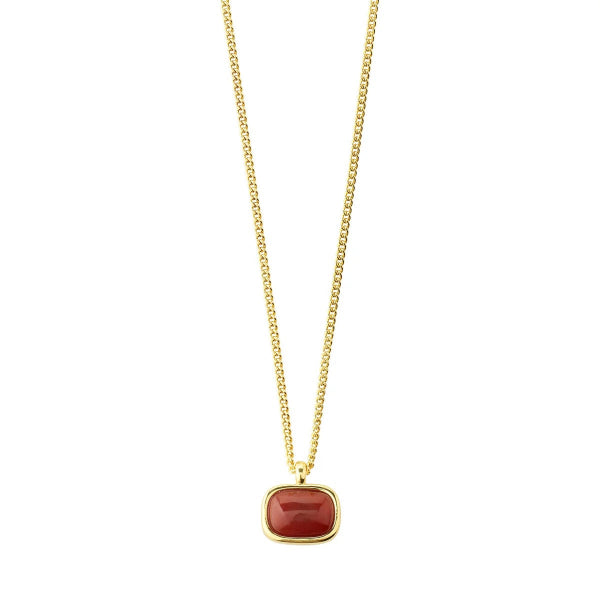 Now Necklace Gold Plated/Red