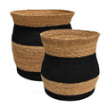 Bangla Basket - Natural w/ Black -2 sizes