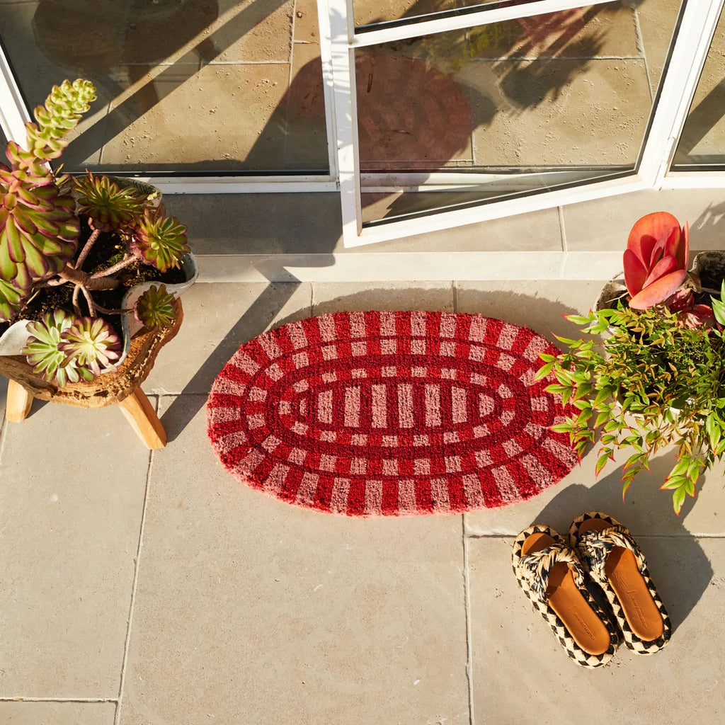 Sage and Clare Fernanda Door Mat - Hibiscus