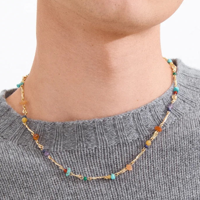 Trace Necklace Gold-plated/multi