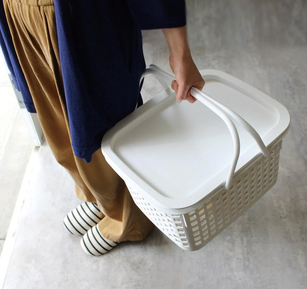 Cestino Basket and Lid - White