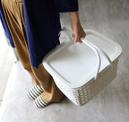 Cestino Basket and Lid - White
