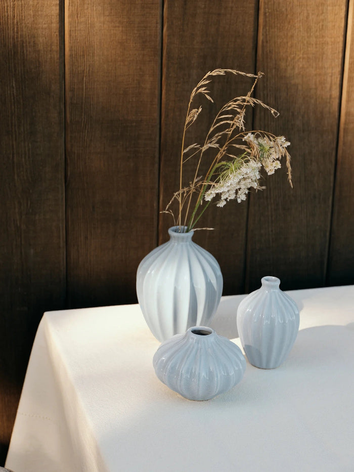 BROSTE Vase Amalie - Glossy Light Blue