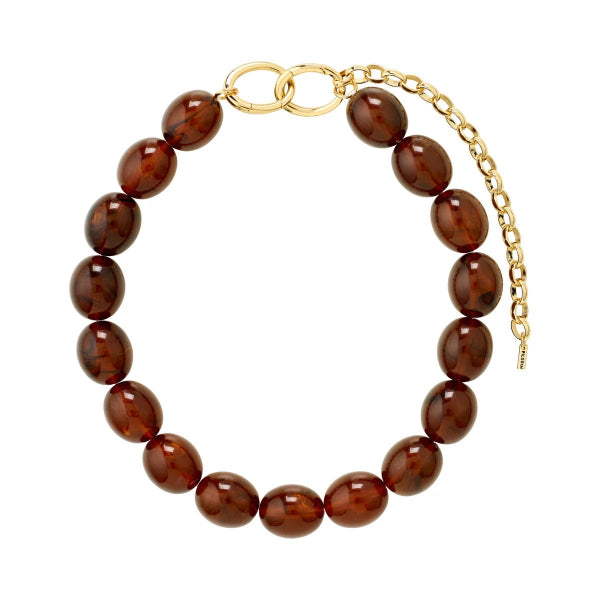 Still Necklace Gold-plated/brown