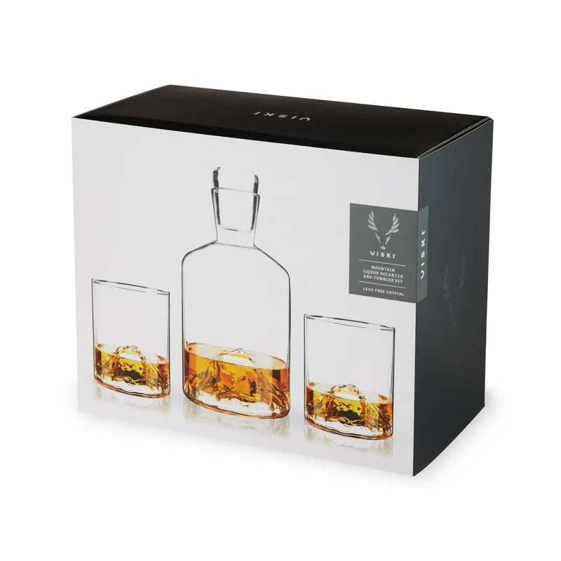 Mountain Decanter and Tumbler Set