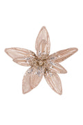 Champagne Fabric Flower Clip - Large