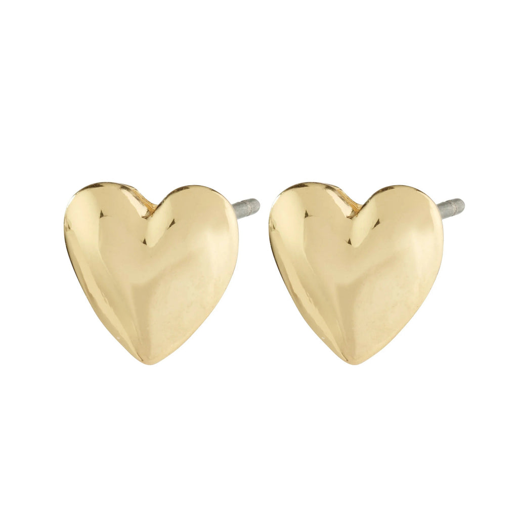 Sophia Recycled Heart Earrings - Gold Plated