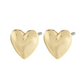 Sophia Recycled Heart Earrings - Gold Plated