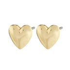 Sophia Recycled Heart Earrings - Gold Plated