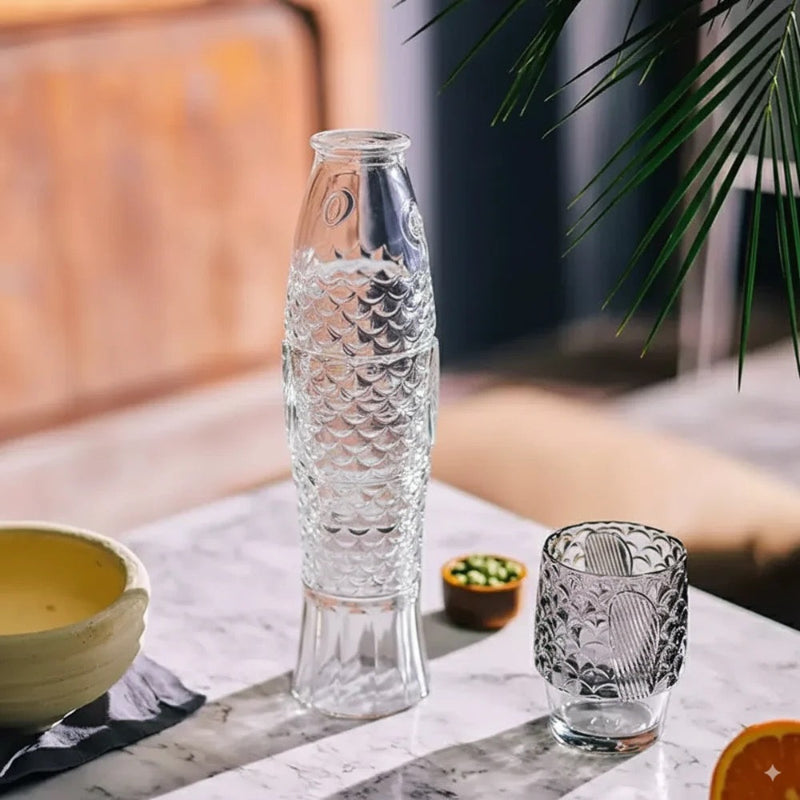 Fish Stackable Tumblers - 4pc Set - 3 Colours