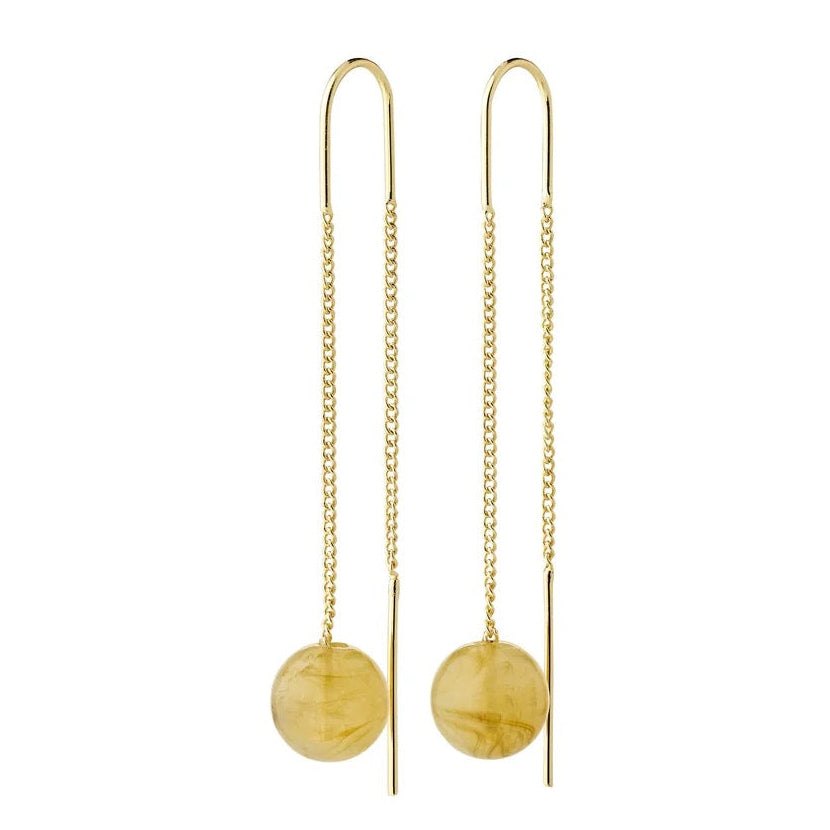 Root Chain Earrings Gold-plated