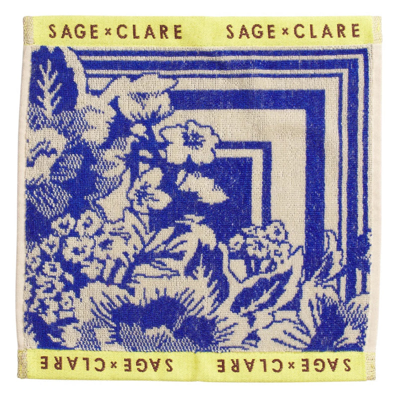 Sage and Clare Eliza Face Washer - Ultramarine