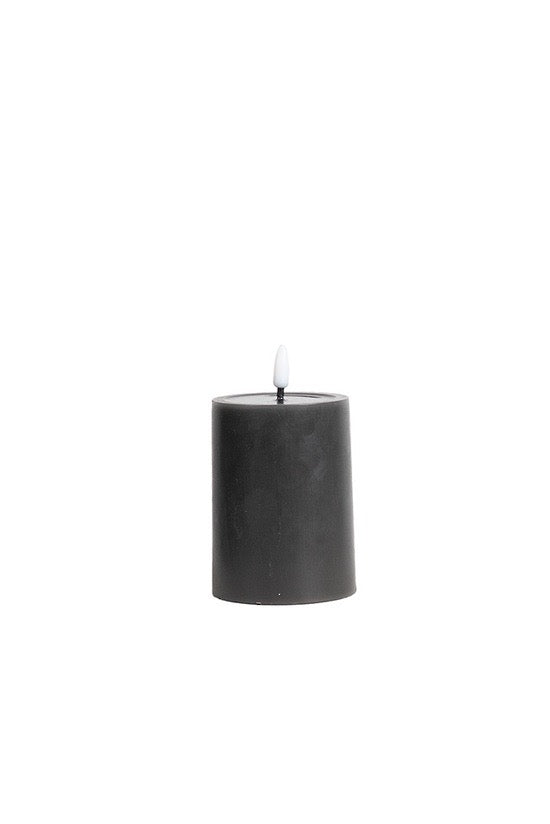 Classic LED Wax Pillar Candle - Smoke