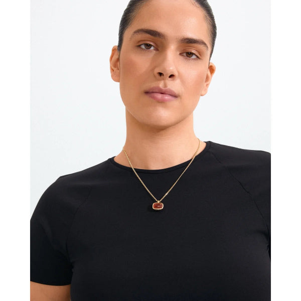 Now Necklace Gold Plated/Red