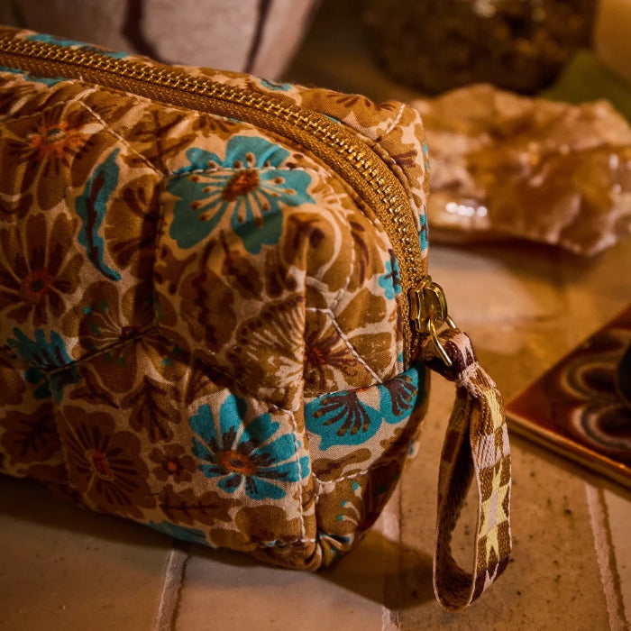 Sage and Clare Magnolia Travel Pouch - Turquoise