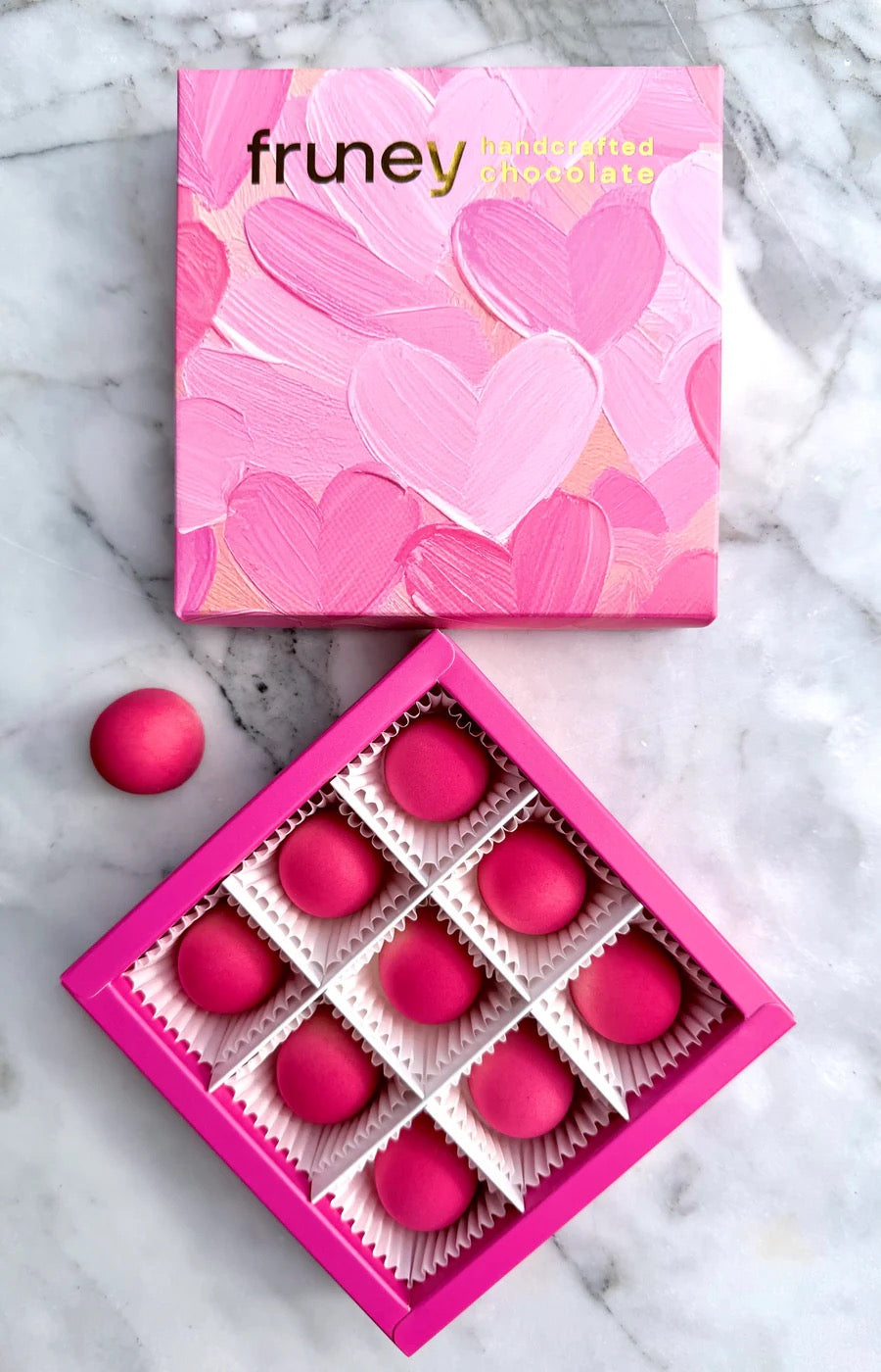 Fruney White Chocolate, Raspberry & Mint Bon Bons