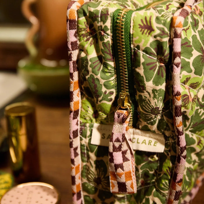Sage and Clare Magnolia Vanity Bag - Cactus Green