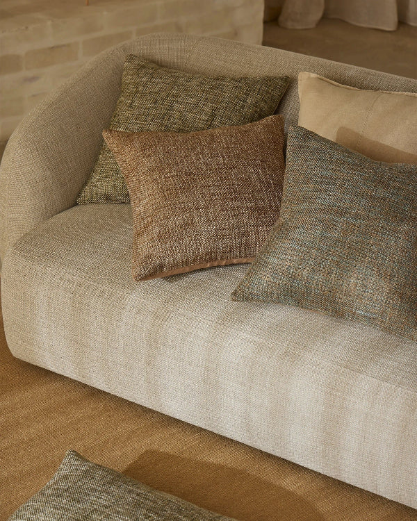 Castel Chunky Multi-Tonal Weave Cushion - Feather inner
