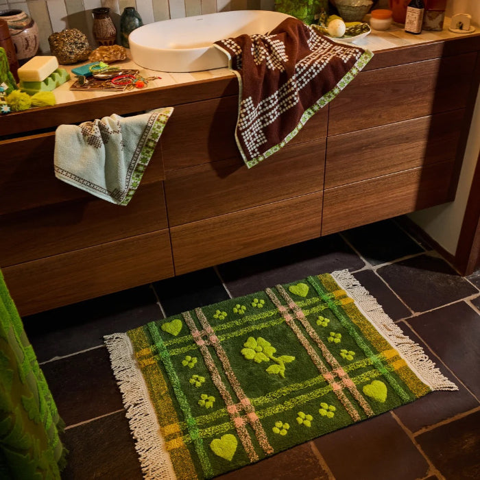 Sage and Clare - Josephine Bath Mat - Hunter Green