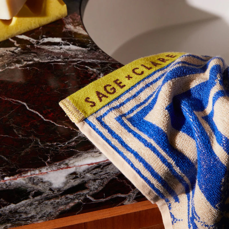 Sage and Clare Eliza Face Washer - Ultramarine