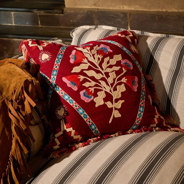 Sage and Clare - Quinn Embroidered Cushion