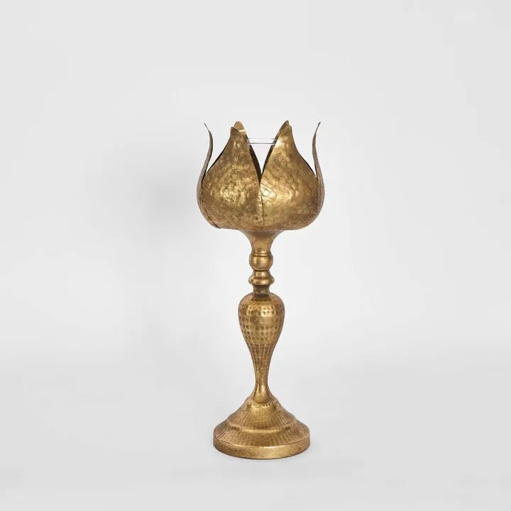 Pod Golden Candle Stand - 2 Sizes