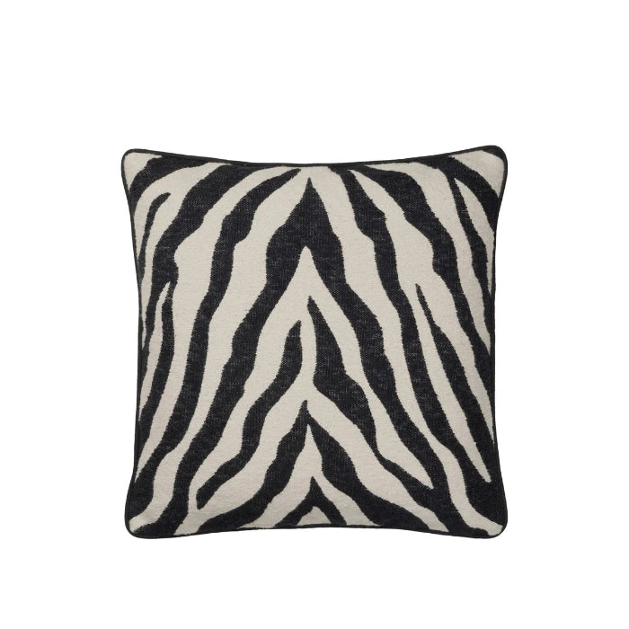 BROSTE Zebra Cushion - Black/Light Beige