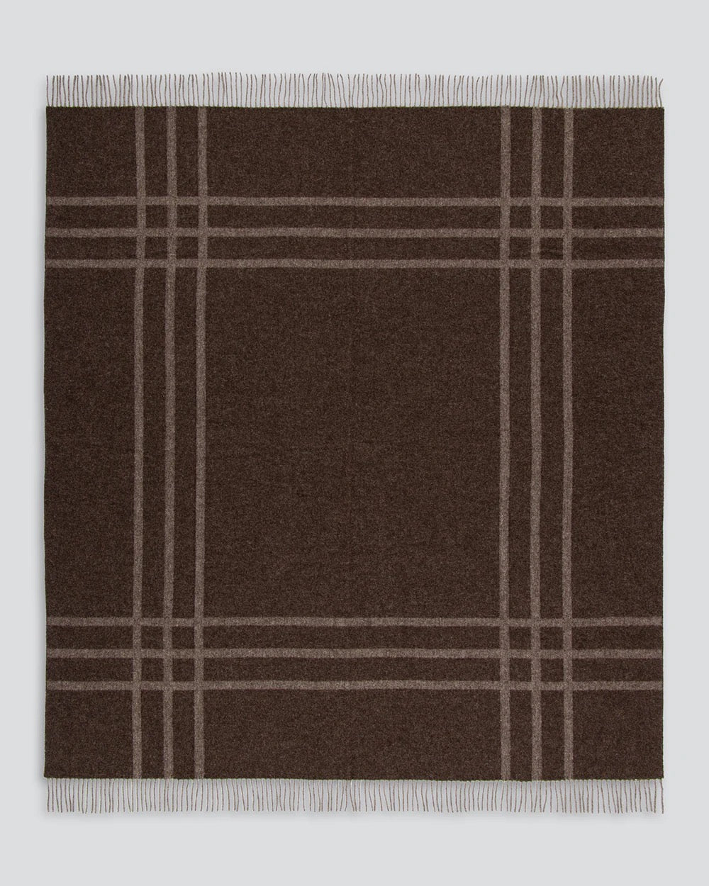 Baya Fiordland 100% Lambswool Throw - Walnut