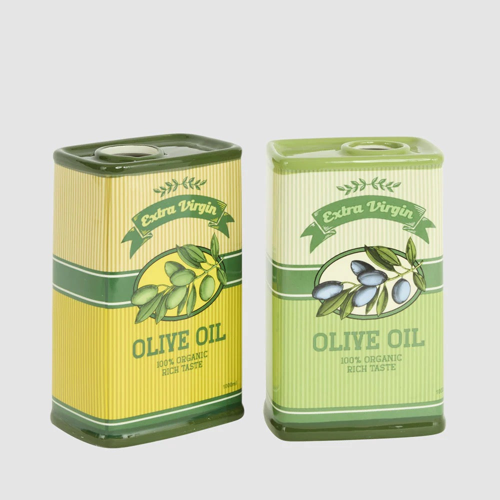 Ciao Bella Retro Olive Oil Ceramic Vase - 2 Colours