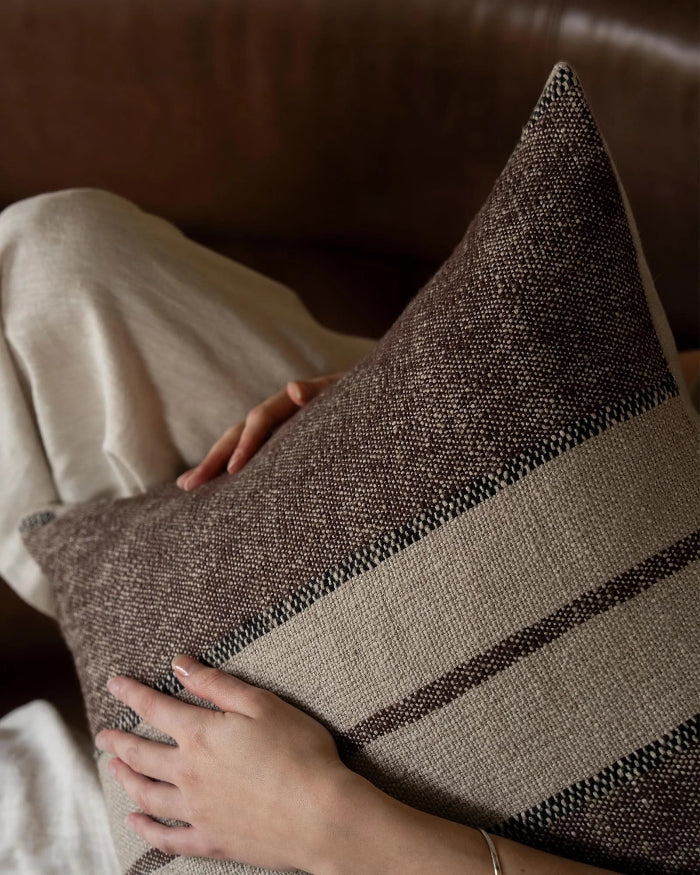 Ottavio Linen Cotton Blend Cushion - Feather Inner