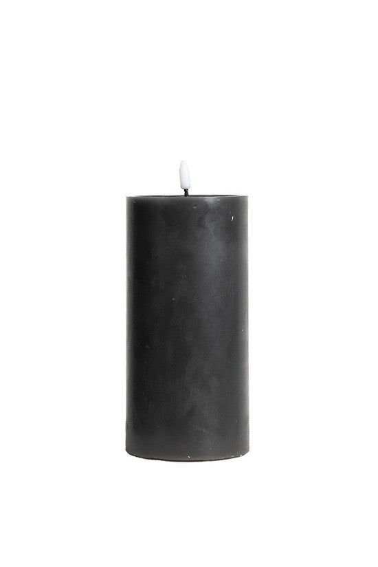 Classic LED Wax Pillar Candle - Smoke