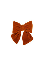 Velvet Bow w/ Clip - Tobacco