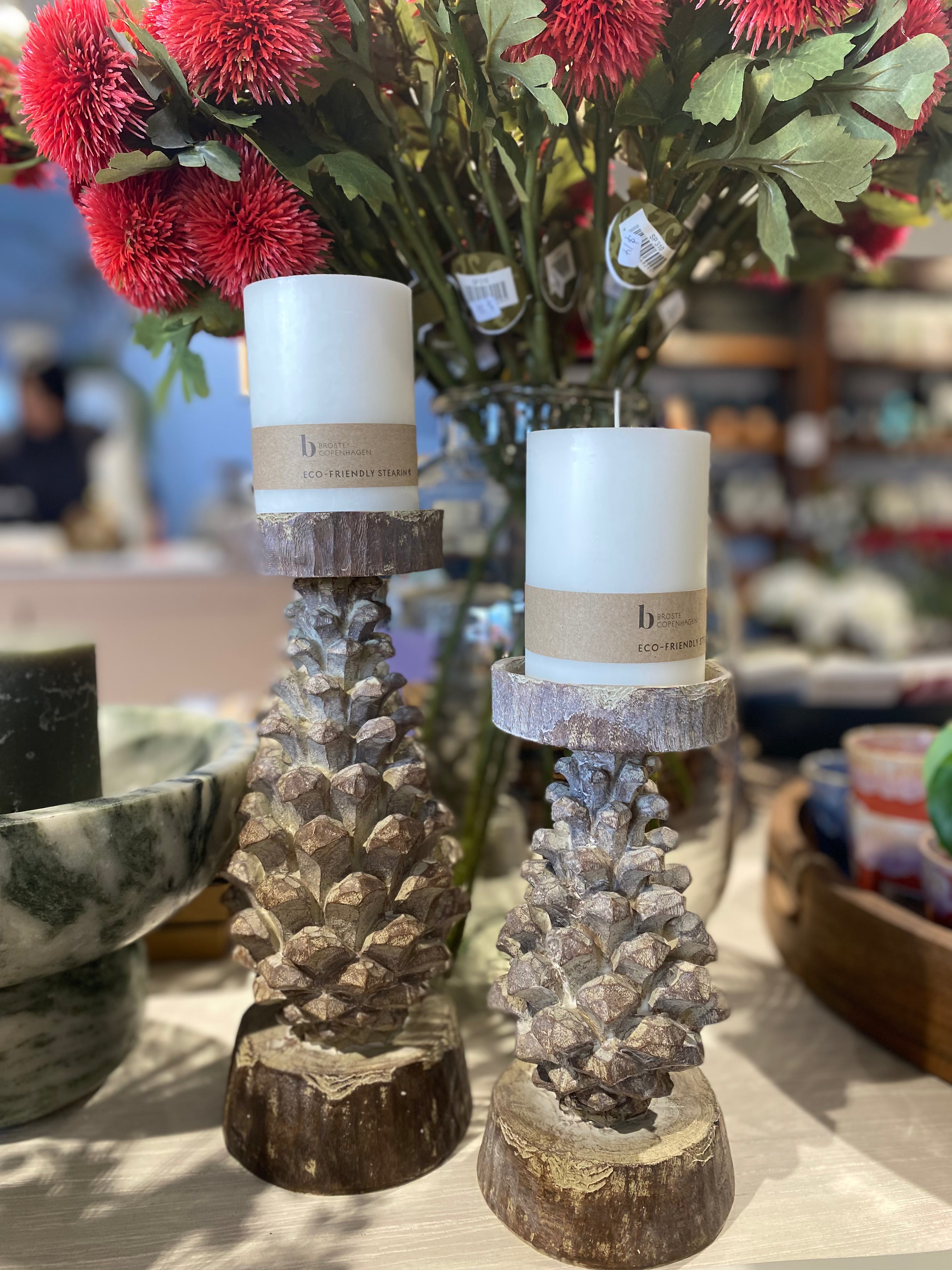 Pinecone Candle Holder - choose from 2 sizes