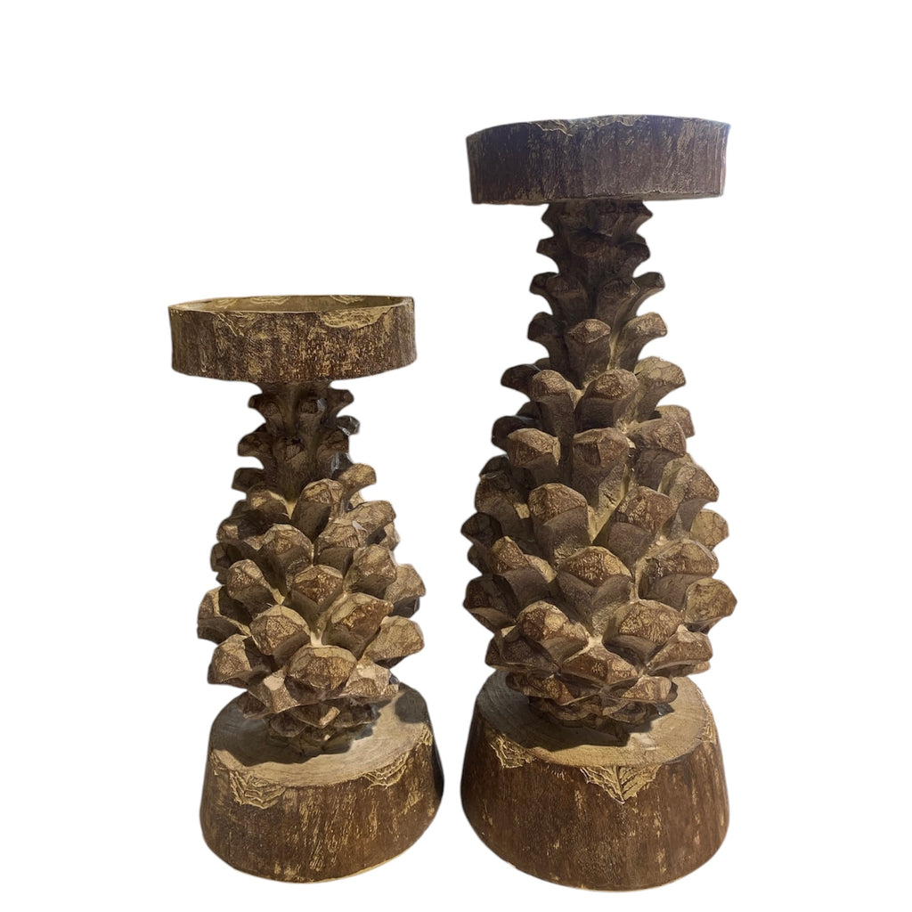 Pinecone Candle Holder - choose from 2 sizes
