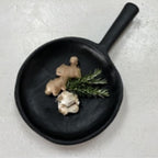 Organic Teak Round Platter w/ Handle 40cm Yakisugi