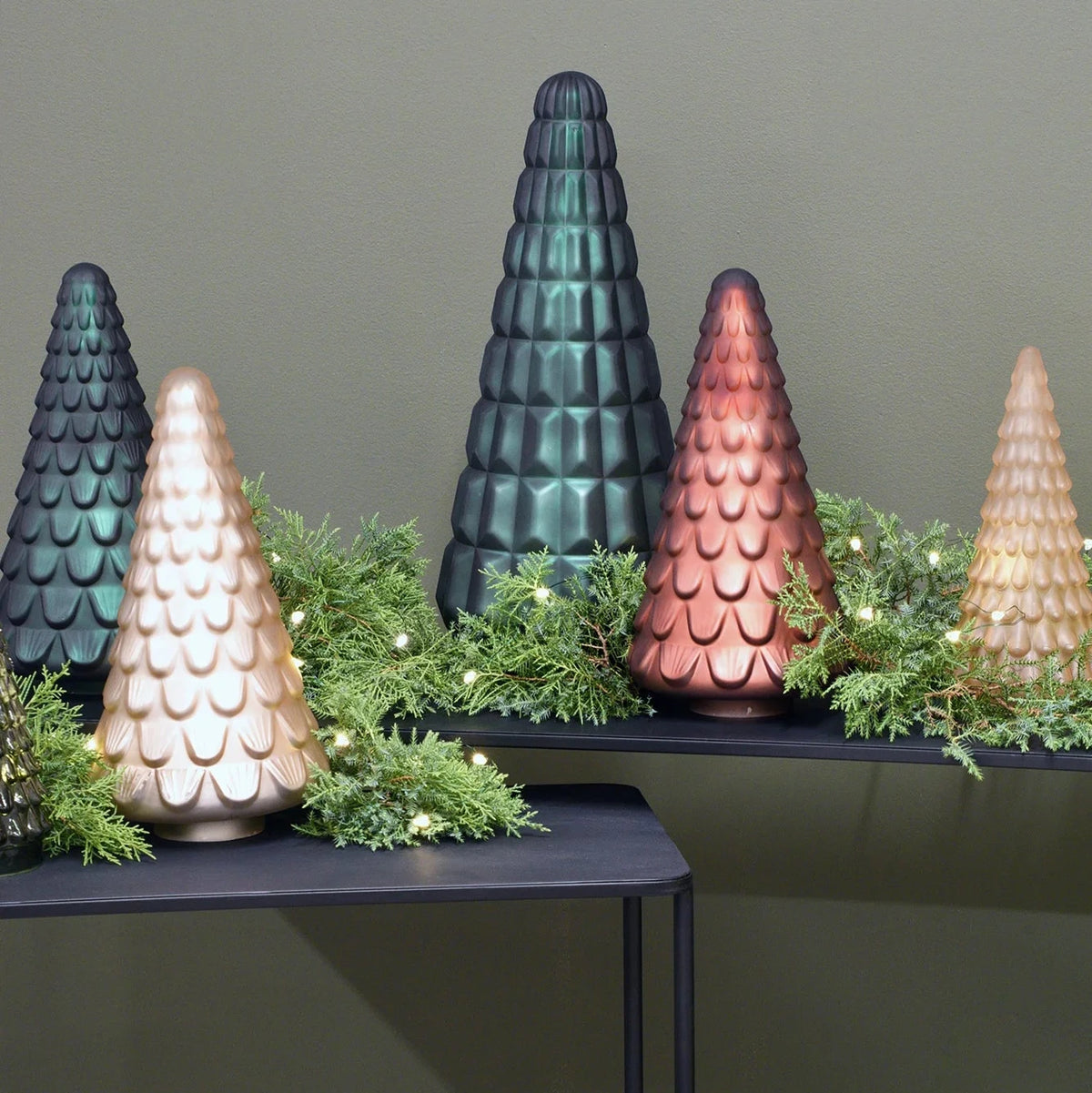 Glass Tree Medium - Metallic Amber
