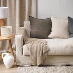 Cassia  Feather 55x55cm Cushion - Nori