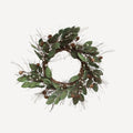 White Berry & Pinecone Wreath Small