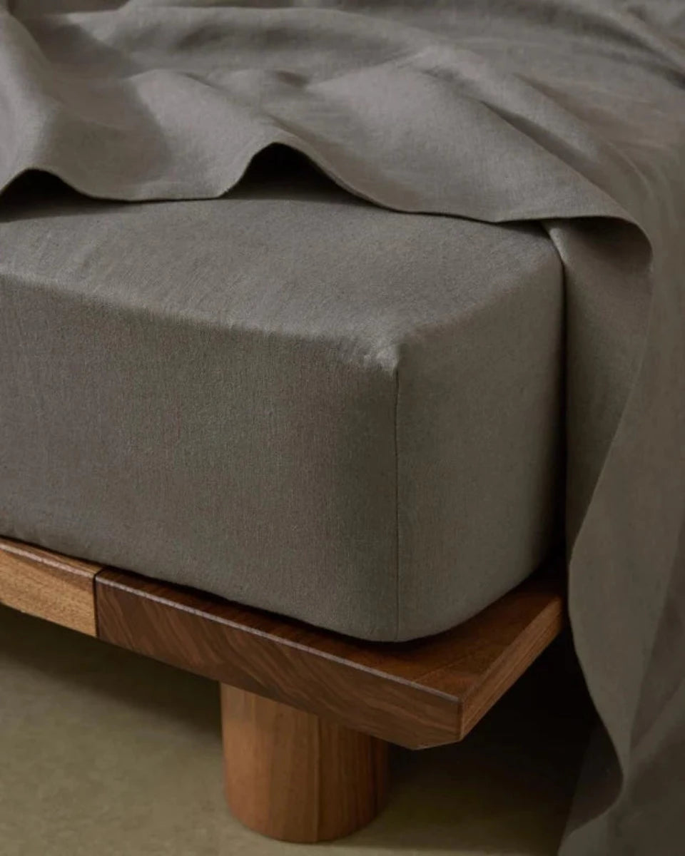 ravello flat sheet - charcoal