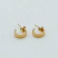 Sophie Lines Hoop Studs - 2 sizes